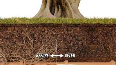 Before & After of LightRay Lining Technology Photo