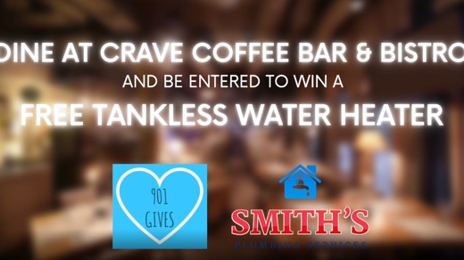 Dustin Smith and Lana Lee Hickley in front of Crave Cafe